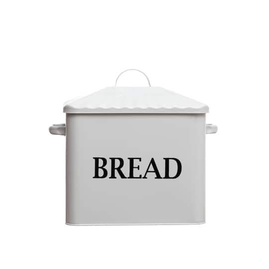 14&#x22; White Metal Bread Box by Ashland&#xAE;